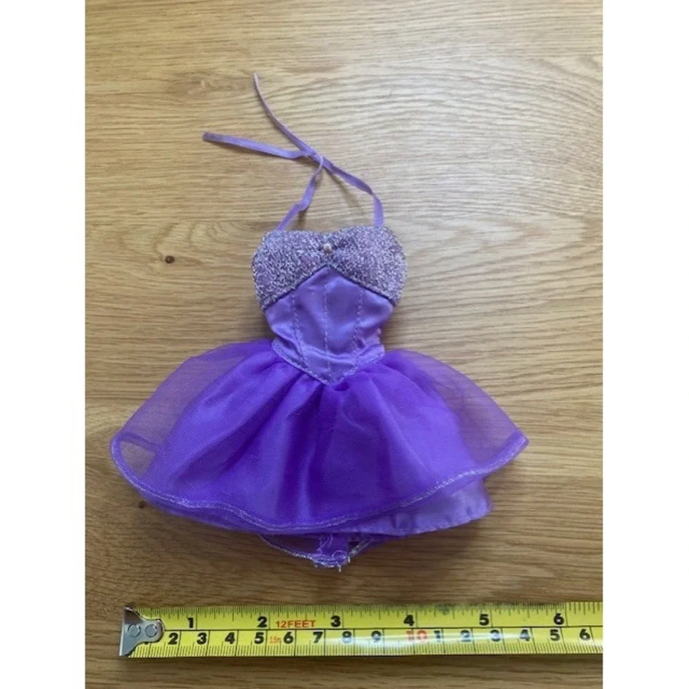 Barbie Fashion Avenue Ballerina Tutu Dress Doll Purple Good Glitter Tulle 1990s